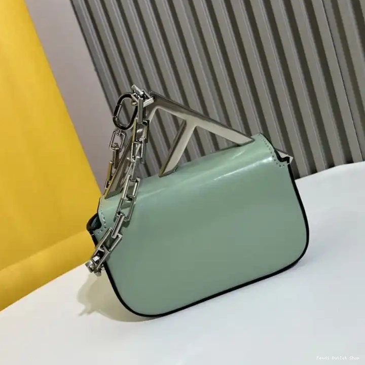 Affordable Fendi Leather Nano Calf Bag In Green F 0406 HOT SALE